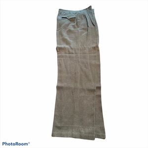 KRIZIA MENS WOOL PLATED DRESS PANTS SIZE 34x32